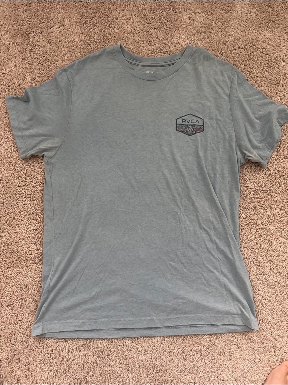 RVCA Short Sleeve Crew Tee in Slate Blue-Grey